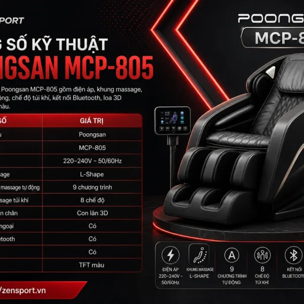 Thông số kỹ thuật Poongsan MCP-805 gồm những gì