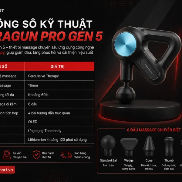Thông số kỹ thuật Theragun Pro Gen 5 gồm những gì