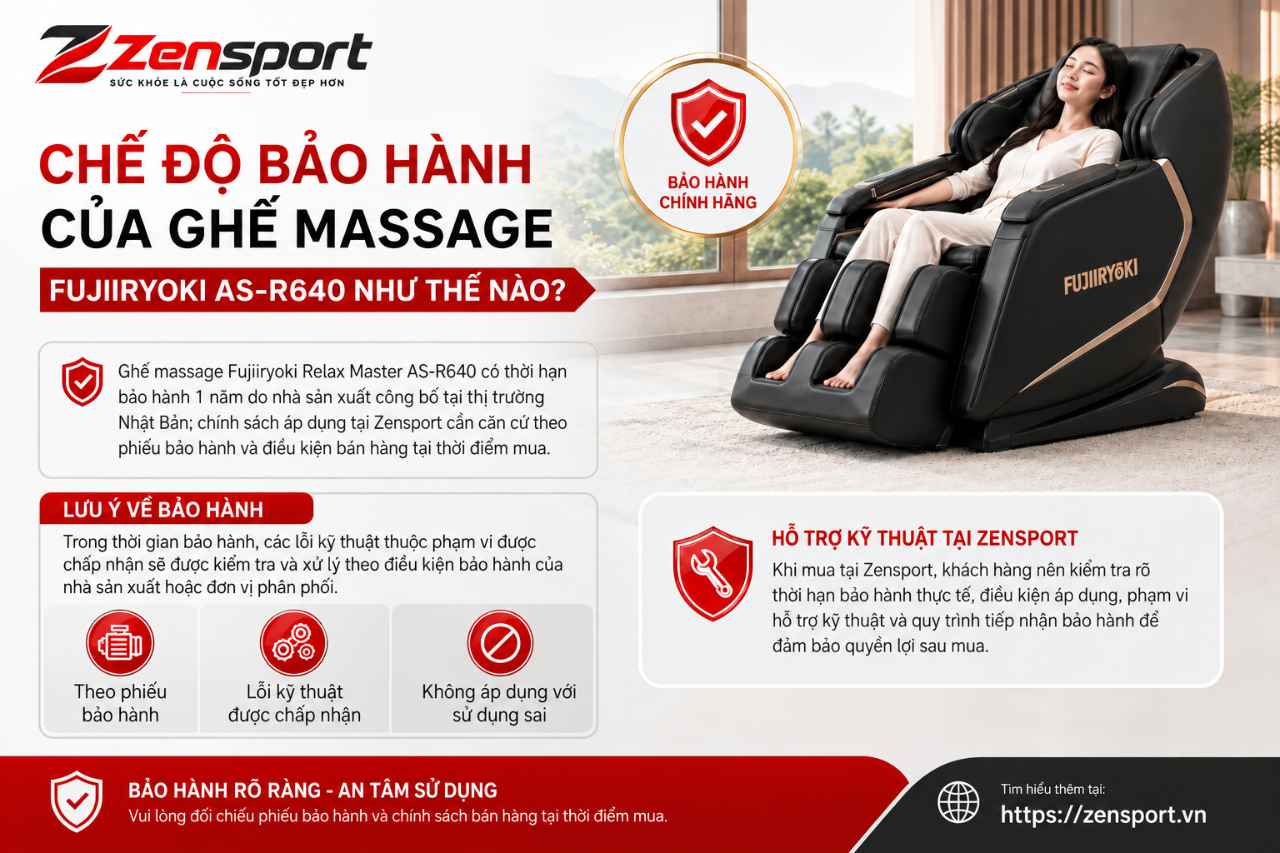 Chế Độ Bảo Hành Của Ghế Massage Fujiiryoki AS-R640 Như Thế Nào?