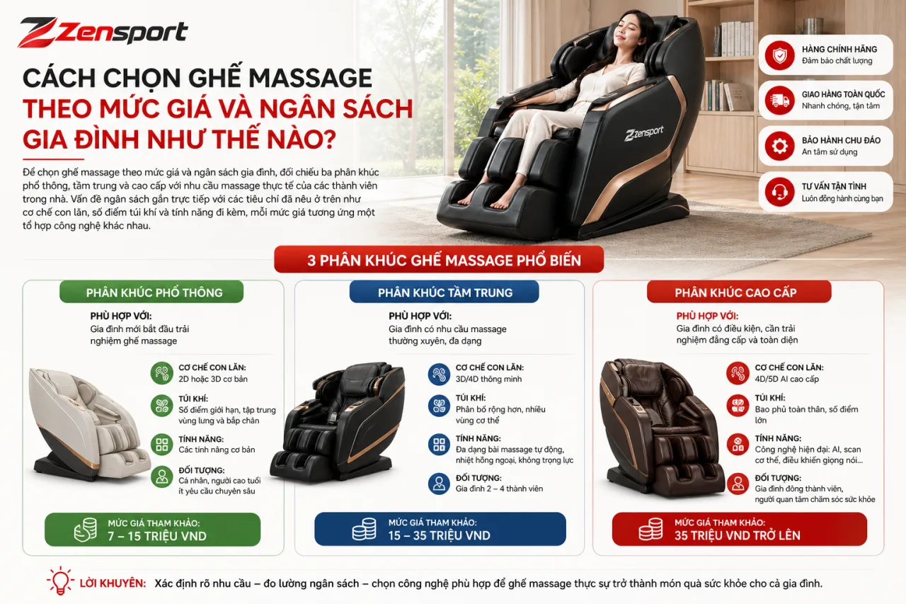 Chọn Ghế Massage Theo Mức Giá Và Ngân Sách Gia Đình Chọn Ghế Massage Theo Mức Giá Và Ngân Sách Gia Đình