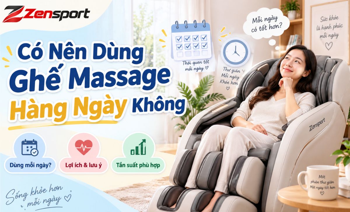 Có Nên Dùng Ghế Massage Hàng Ngày Không? Lợi & Hại