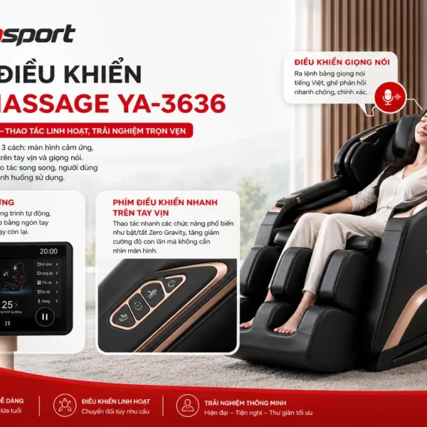 điều khiển ghế massage YA-3636