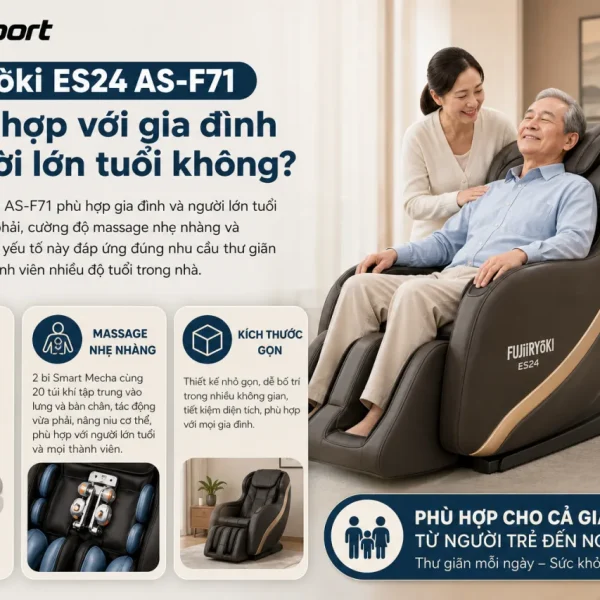 Fujiiryoki ES24 AS-F71 có phù hợp với gia đình và người lớn tuổi