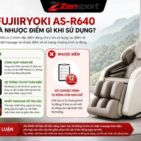 Ghế Fujiiryoki AS-R640 Có Ưu Và Nhược Điểm Gì Khi Sử Dụng