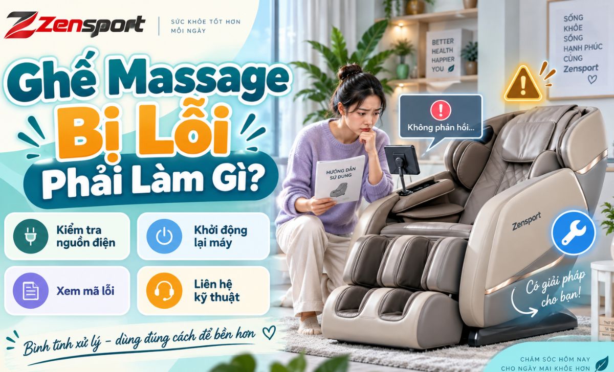 Ghế Massage Bị Lỗi: Nguyên Nhân & Cách Khắc Phục Nhanh