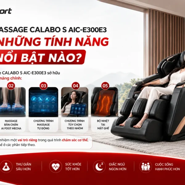 Ghế Massage CALABO S AIC-E300E3 Có Những Tính Năng Nổi Bật Nào
