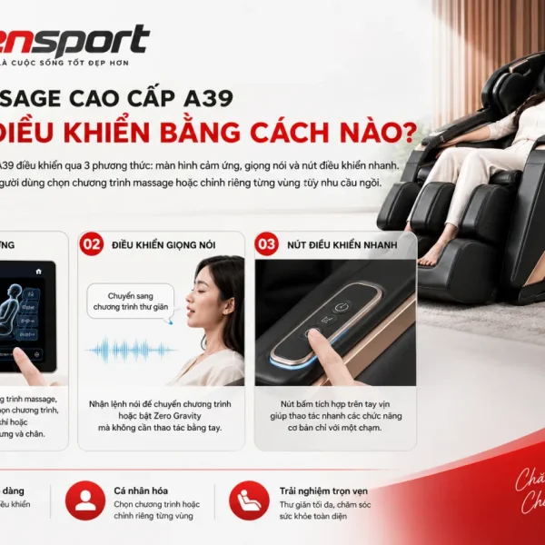 Ghế Massage Cao Cấp A39 được điều khiển bằng cách nào