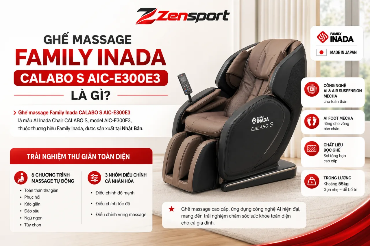 Ghế Massage Family Inada CALABO S AIC-E300E3 Ghế Massage Family Inada CALABO S AIC-E300E3