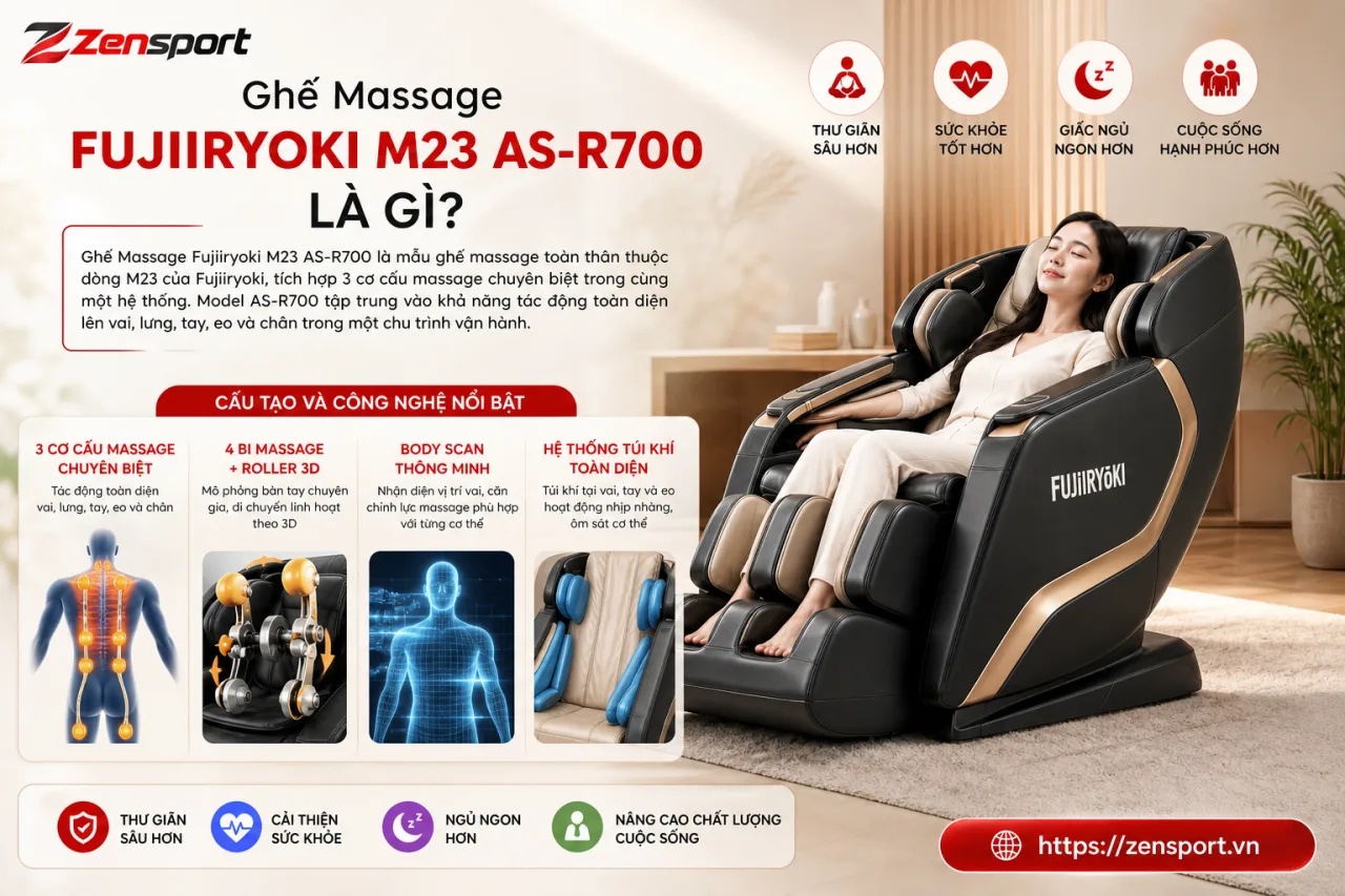 Ghế Massage Fujiiryoki M23 AS-R700 Ghế Massage Fujiiryoki M23 AS-R700