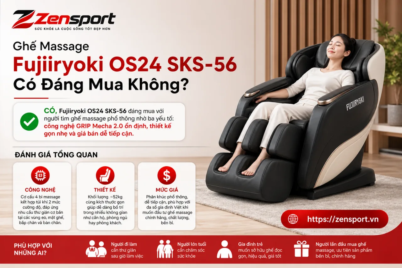 Ghế Massage Fujiiryoki OS24 SKS-56 Có Đáng Mua Ghế Massage Fujiiryoki OS24 SKS-56 Có Đáng Mua