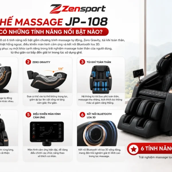 Ghế Massage JP-108 có những tính năng nổi bật nào