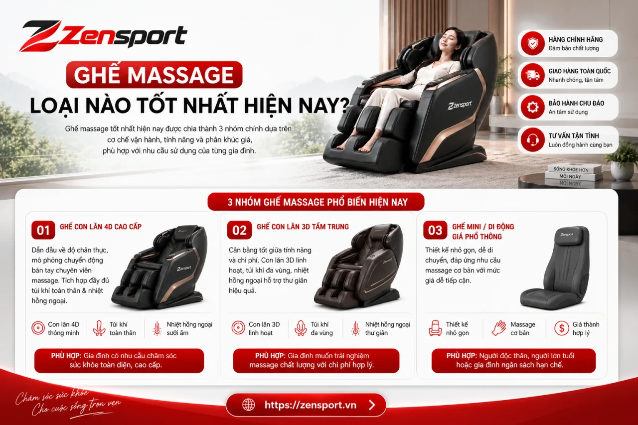 Ghế Massage Loại Nào Tốt Nhất Hiện Nay Ghế Massage Loại Nào Tốt Nhất Hiện Nay