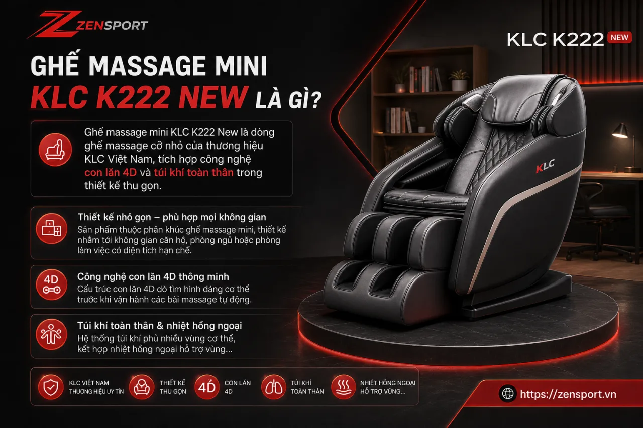 Ghế massage mini KLC K222 New Ghế massage mini KLC K222 New