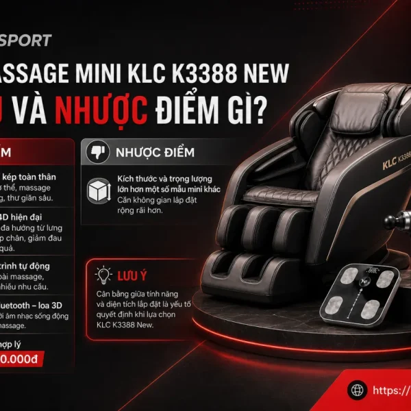 Ghế massage mini KLC K3388 New có ưu và nhược điểm gì