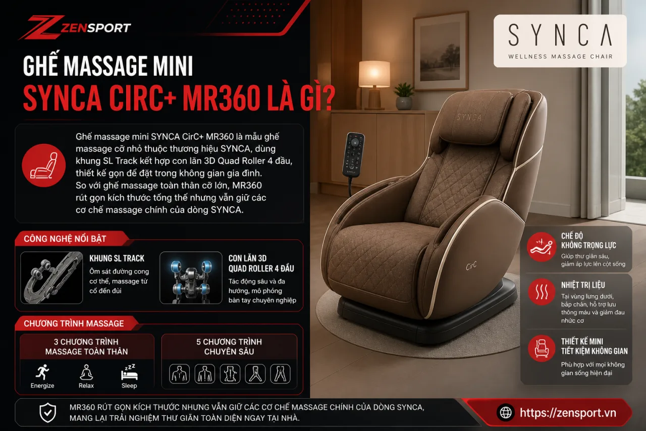 Ghế massage mini SYNCA CirC+ MR360 Ghế massage mini SYNCA CirC+ MR360