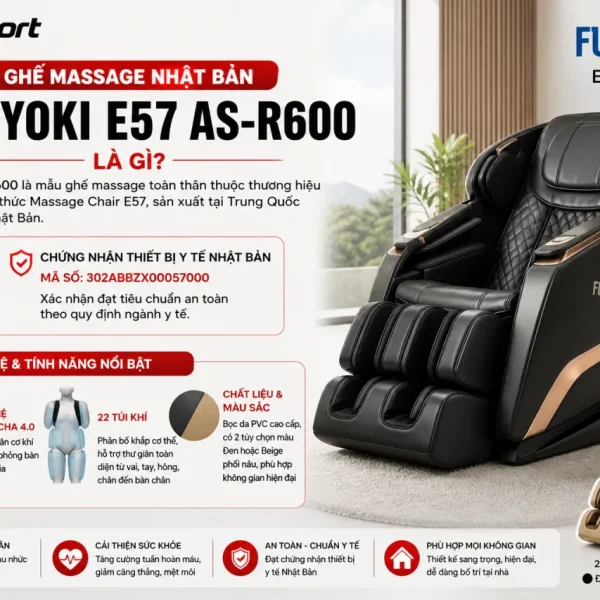 Ghế Massage Nhật Bản Fujiiryoki E57 AS-R600