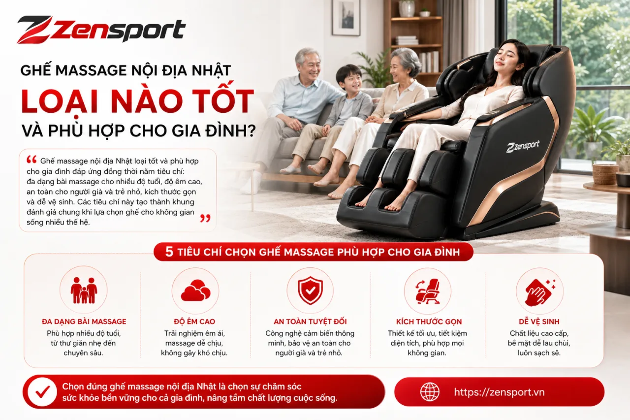 Ghế massage nội địa Nhật loại nào tốt và phù hợp cho gia đình Ghế massage nội địa Nhật loại nào tốt và phù hợp cho gia đình