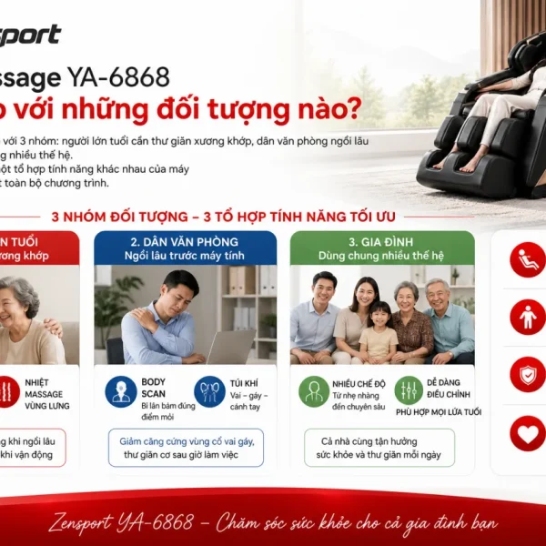 Ghế massage YA-6868 phù hợp với những đối tượng nào