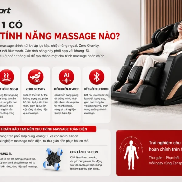 Ghế OS 1 có những tính năng massage nào