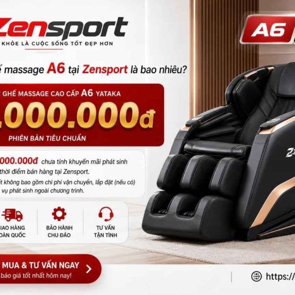 Giá bán ghế massage A6 tại Zensport bao nhiêu?