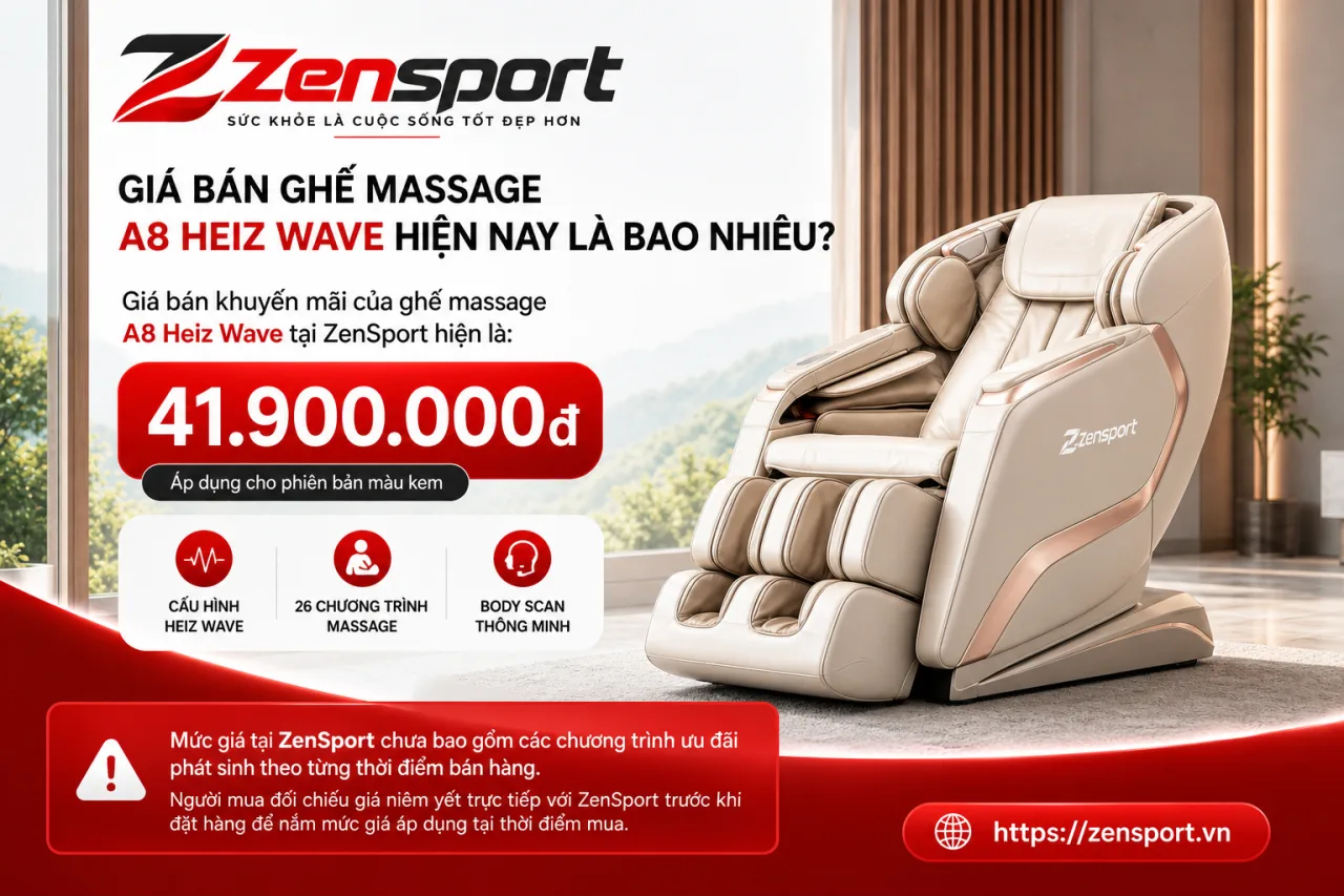 Giá bán ghế massage A8 Heiz Wave hiện nay là bao nhiêu Giá bán ghế massage A8 Heiz Wave hiện nay là bao nhiêu