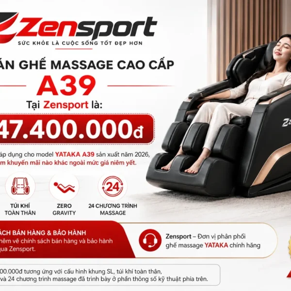 Giá bán Ghế Massage Cao Cấp A39 tại Zensport là bao nhiêu