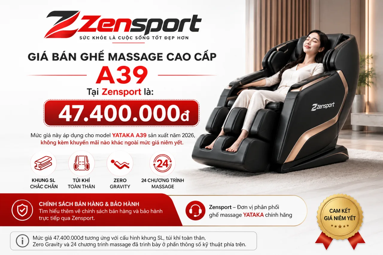 Giá bán Ghế Massage Cao Cấp A39 tại Zensport là bao nhiêu Giá bán Ghế Massage Cao Cấp A39 tại Zensport là bao nhiêu