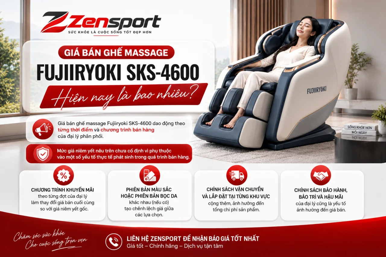 Ghế massage Fujiiryoki SKS-4600 hiện nay bao nhiêu Ghế massage Fujiiryoki SKS-4600 hiện nay bao nhiêu