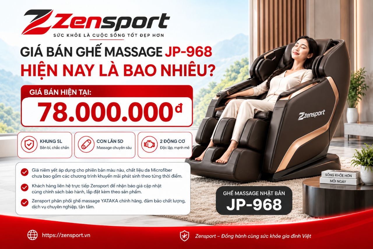 Giá Bán Ghế Massage JP-968 Hiện Nay Là Bao Nhiêu