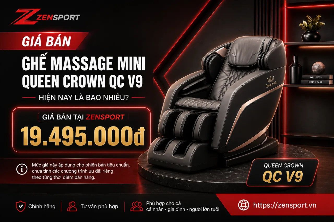 Giá bán Ghế massage mini Queen Crown QC V9 hiện nay là bao nhiêu Giá bán Ghế massage mini Queen Crown QC V9 hiện nay là bao nhiêu