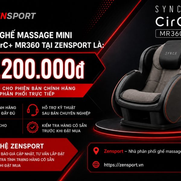 Giá bán ghế massage mini SYNCA CirC+ MR360 tại Zensport là bao nhiêu