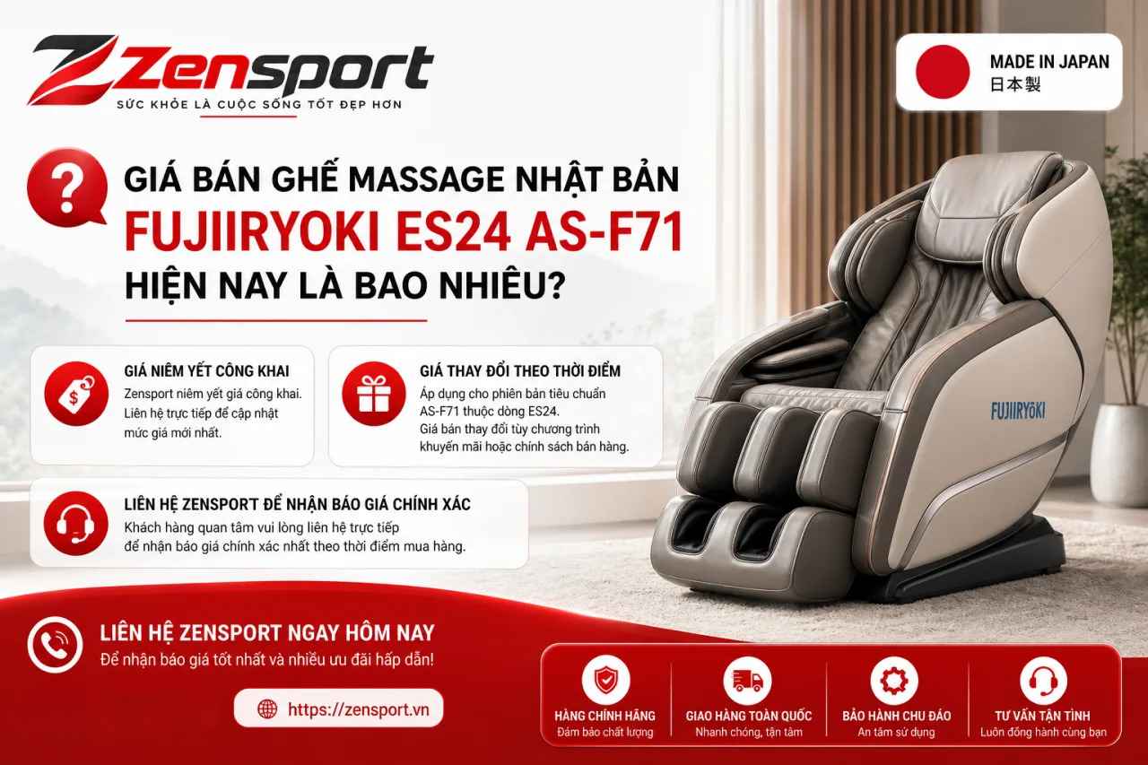 Giá bán Ghế Massage Nhật Bản Fujiiryoki ES24 AS-F71 hiện nay là bao nhiêu?