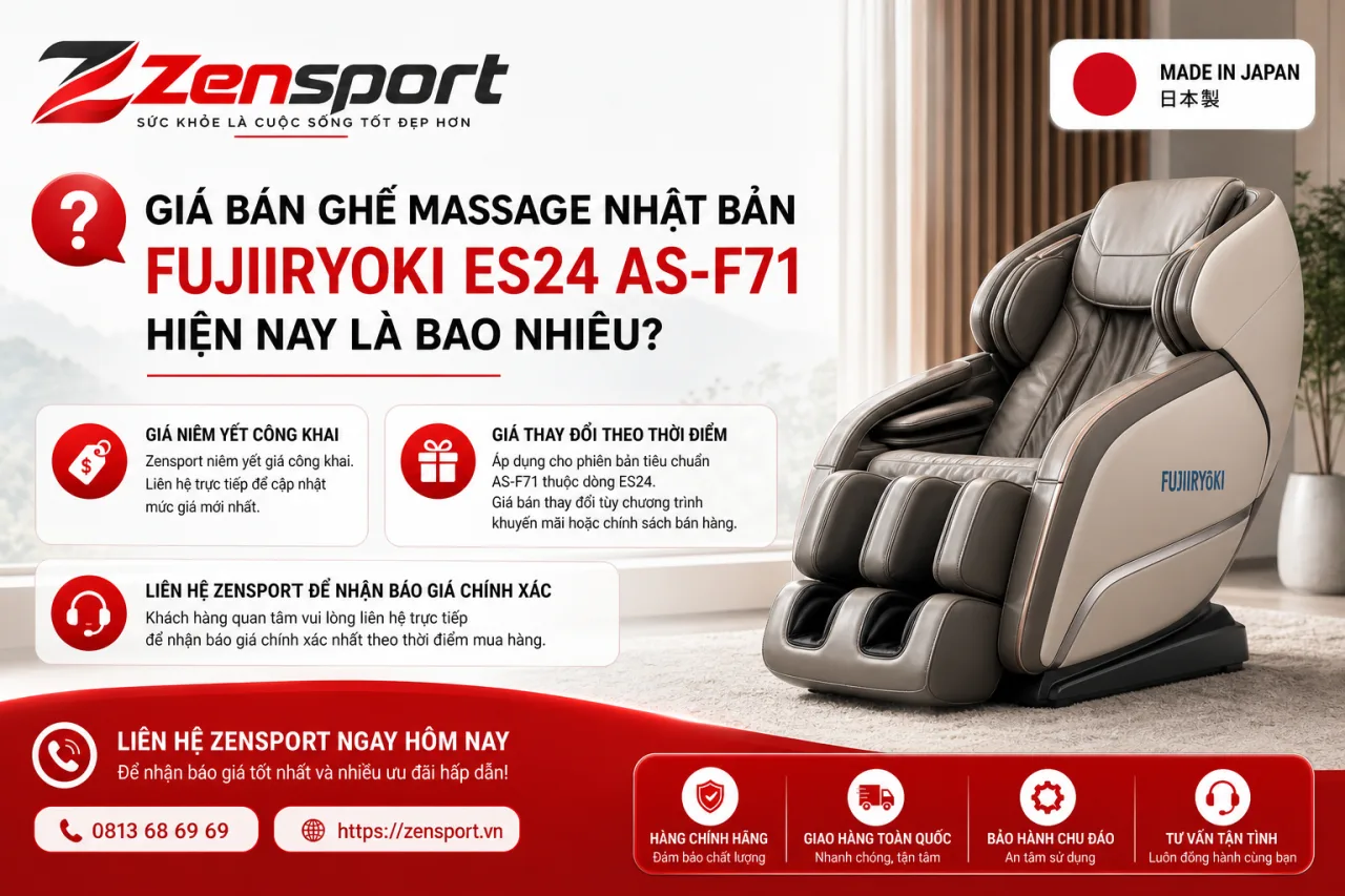 Giá bán Ghế Massage Nhật Bản Fujiiryoki ES24 AS-F71 hiện nay là bao nhiêu