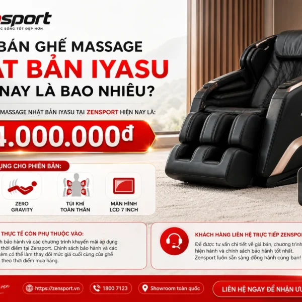 Giá bán Ghế Massage Nhật Bản IYASU hiện nay là bao nhiêu