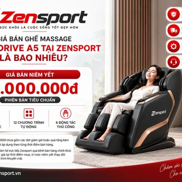 Giá bán ghế massage Sonic Drive A5 tại Zensport bao nhiêu