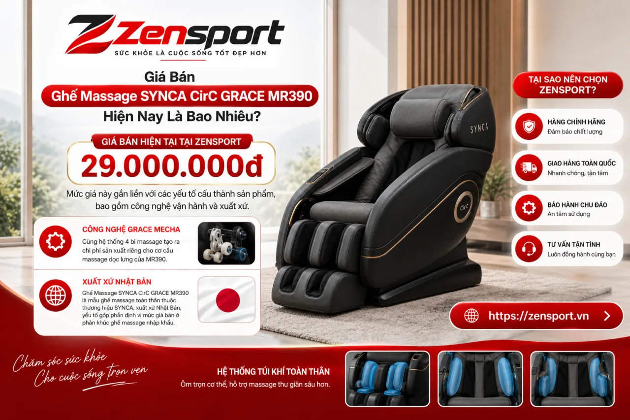 Giá Bán Ghế Massage SYNCA CirC GRACE MR390 Hiện Nay Là Bao Nhiêu Giá Bán Ghế Massage SYNCA CirC GRACE MR390 Hiện Nay Là Bao Nhiêu
