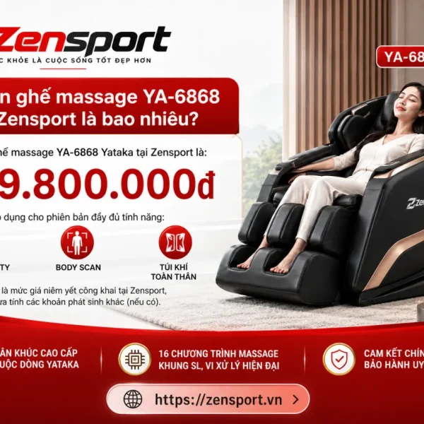 Giá bán ghế massage YA-6868 tại Zensport là bao nhiêu