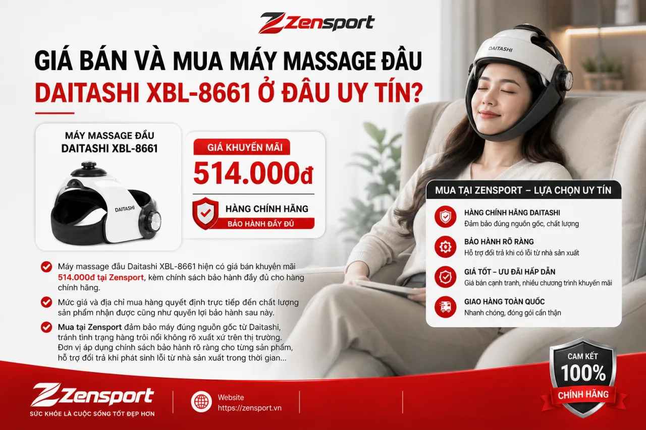 Giá bán và mua máy massage đầu Daitashi XBL-8661 ở đâu uy tín
