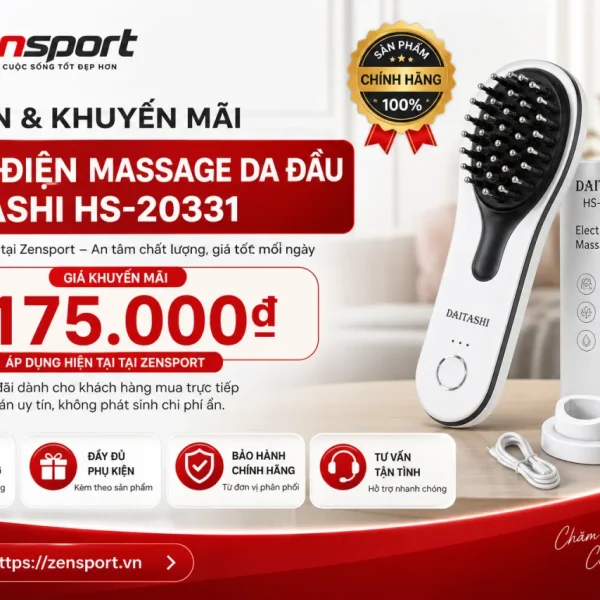 Giá bán và mức khuyến mãi của Lược điện massage da đầu Daitashi HS-20331 hiện nay là bao nhiêu