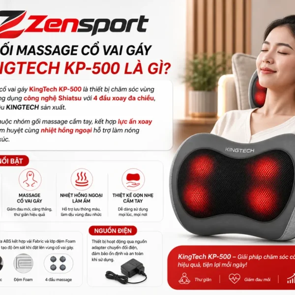 Gối massage cổ vai gáy KingTech KP-500