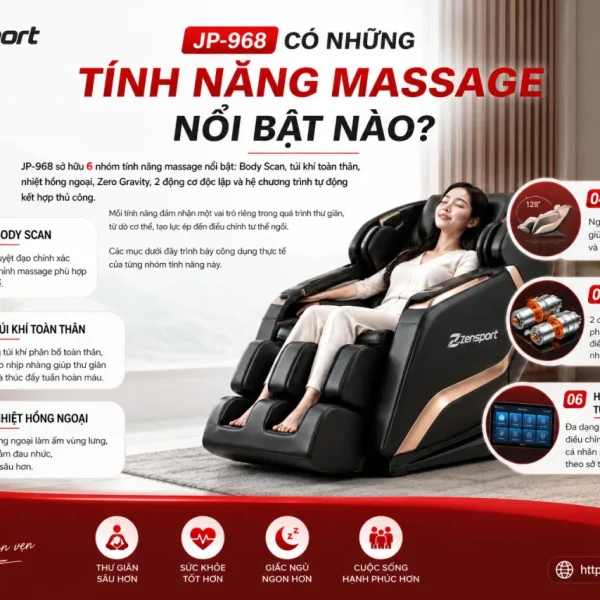 JP-968 Có Những Tính Năng Massage Nổi Bật Nào