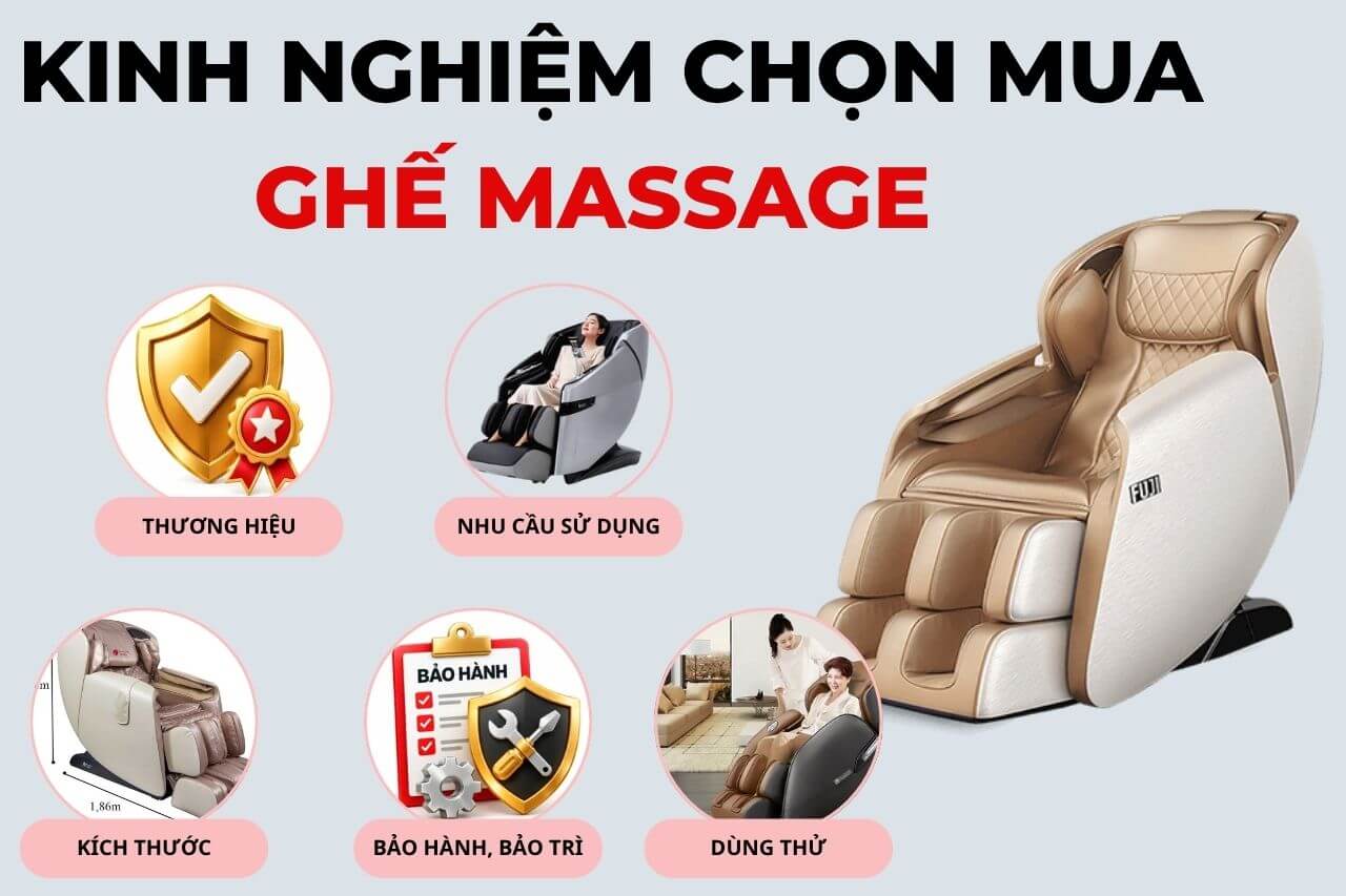 Kinh nghiệm chọn mua ghế massage