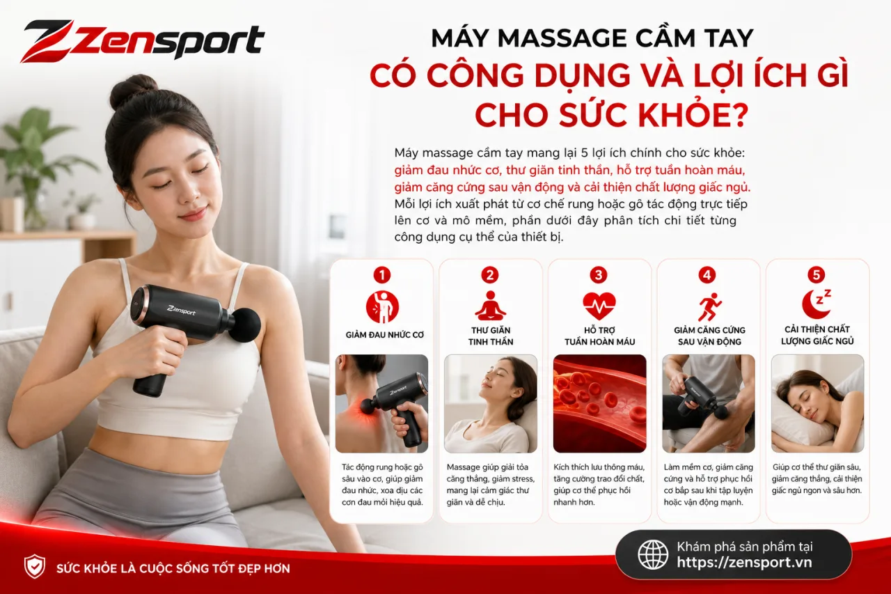 Máy massage cầm tay có công dụng và lợi ích gì cho sức khỏe Máy massage cầm tay có công dụng và lợi ích gì cho sức khỏe