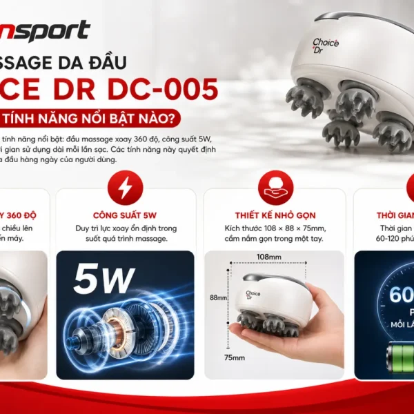 Máy Massage Da Đầu Choice Dr DC-005 Có Những Tính Năng Nổi Bật Nào