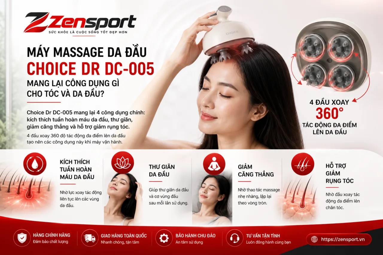 Máy Massage Da Đầu Choice Dr DC-005 Mang Lại Công Dụng Gì Cho Tóc Và Da Đầu Máy Massage Da Đầu Choice Dr DC-005 Mang Lại Công Dụng Gì Cho Tóc Và Da Đầu
