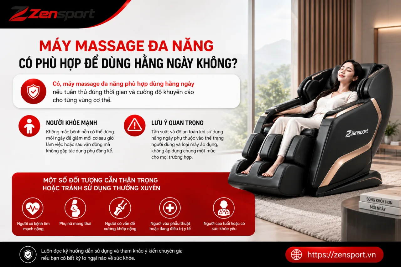 Máy massage đa năng có phù hợp để dùng hằng ngày Máy massage đa năng có phù hợp để dùng hằng ngày