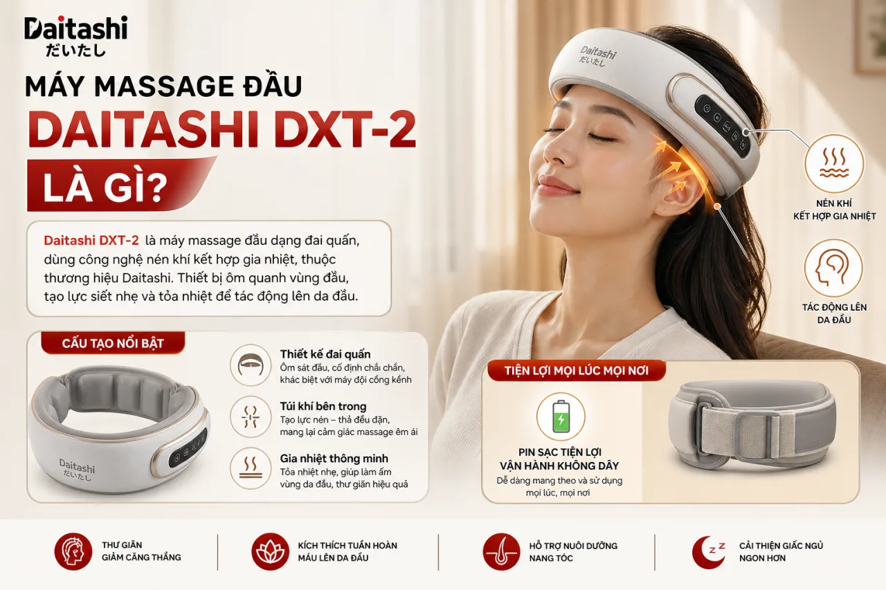 Máy Massage Đầu Daitashi DXT-2 Máy Massage Đầu Daitashi DXT-2