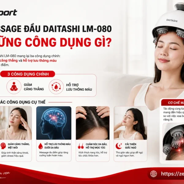 Máy massage đầu Daitashi LM-080 có những công dụng gì