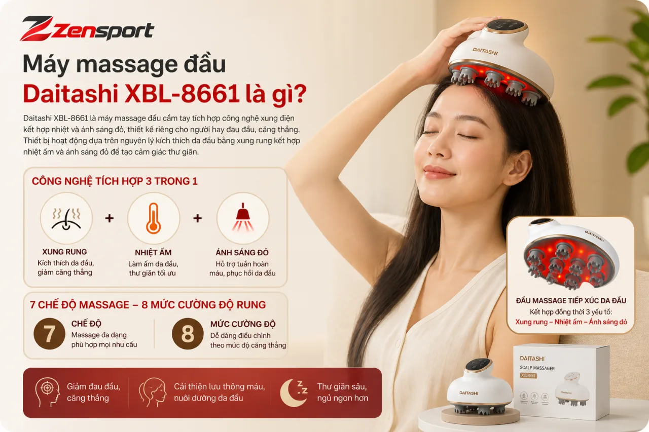 Máy massage đầu Daitashi XBL-8661 Máy massage đầu Daitashi XBL-8661