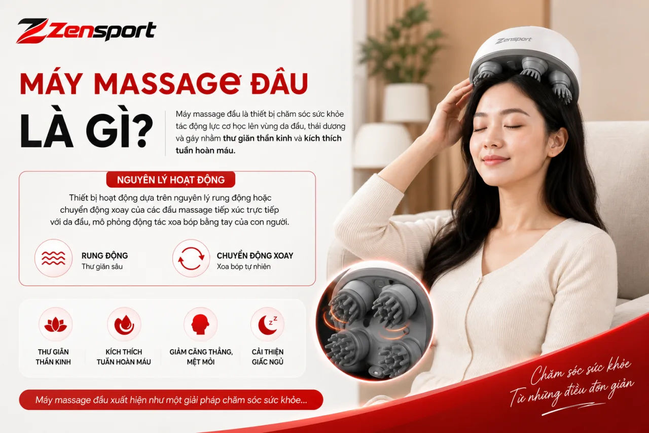 Máy massage đầu